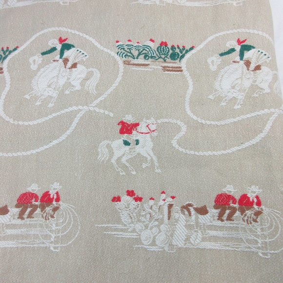 VTG Mid Century 1950's Western Cowboy Bed Spread - Picture 1 of 7